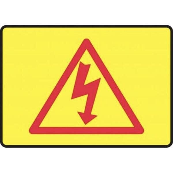 Accuform HIGH VOLTAGE AND HAZARD SIGN 10 in X MELC535XT - main